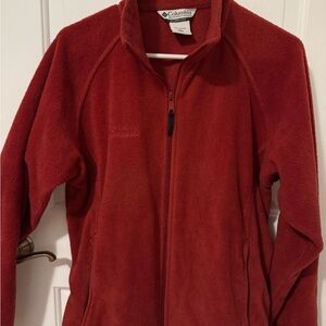 Columbia Red Fleece Jacket Red-size L